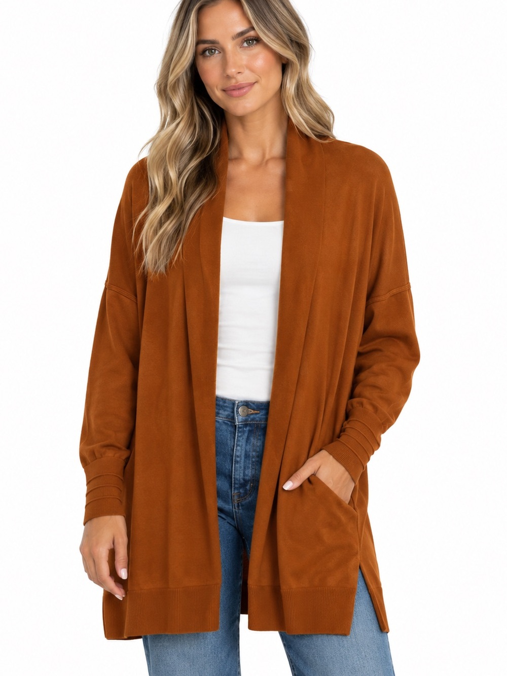 Lululemon Cotton Cashmere Knit Long Cardigan Sweater size 18